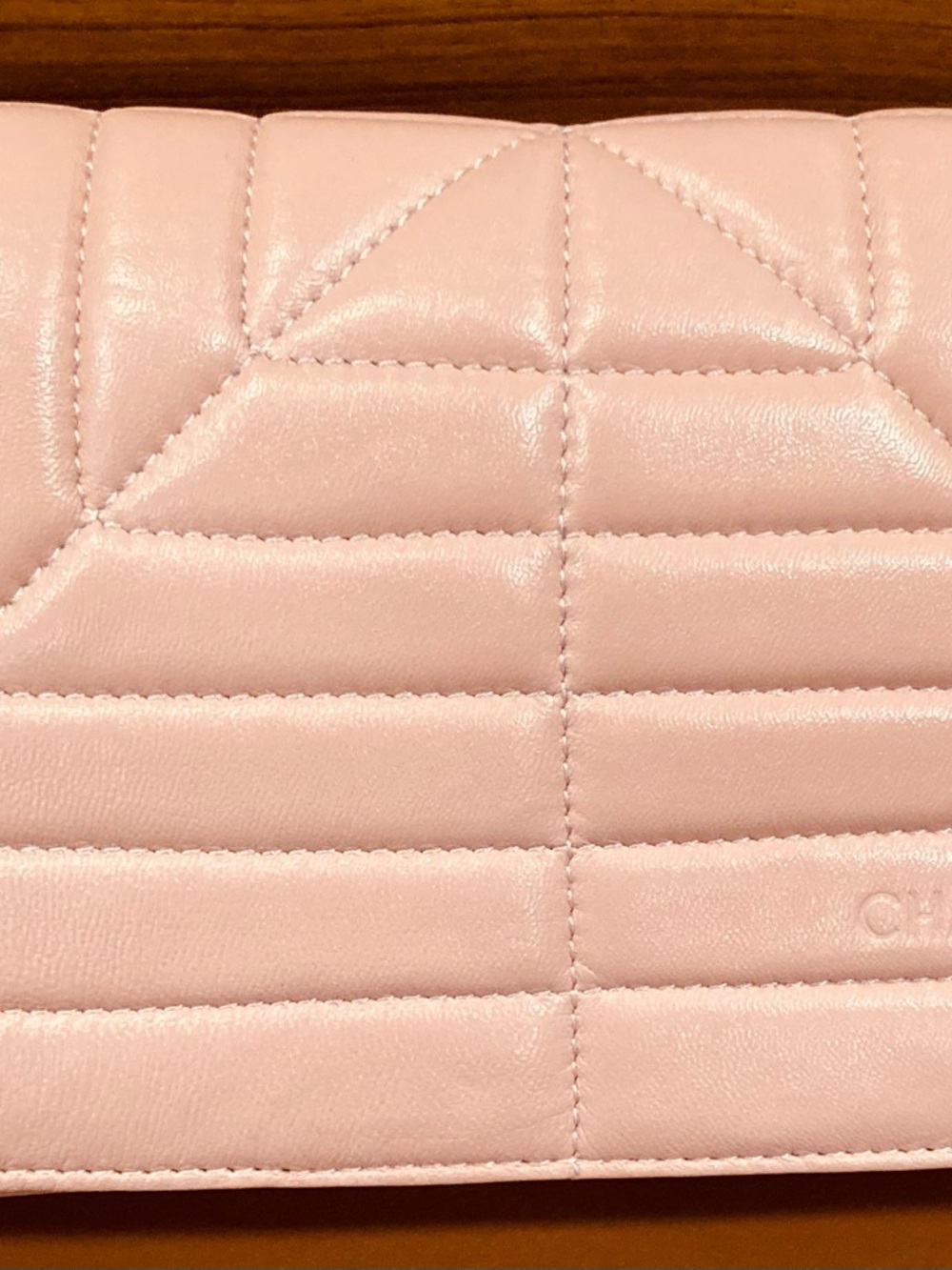 Chanel-Pastel Pink Quilted Soft Lambskin Chocolate Bar Design Shoulder Bag